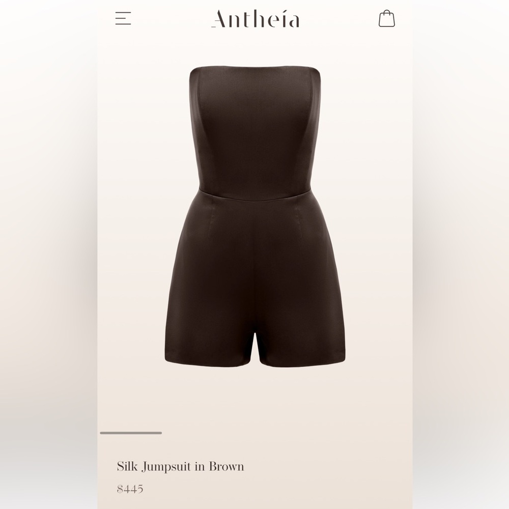 NEW w tags silk brown jumpsuit